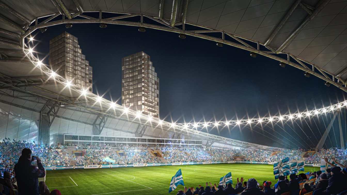 Design of stadium in Rijeka