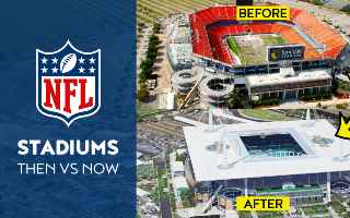 NFL Stadiums Then vs Now