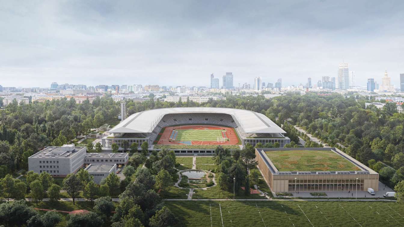 Design of RKS Skra Warszawa Stadium