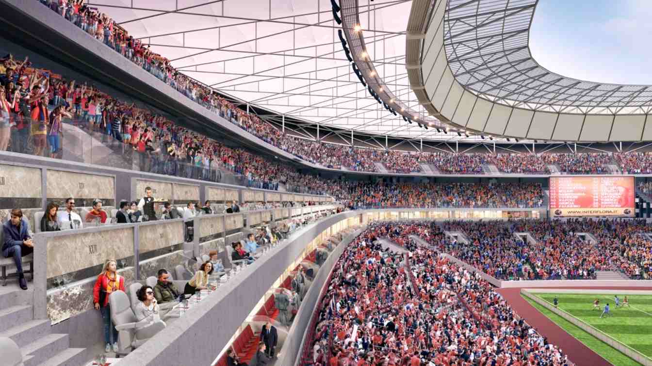 Design of Stadio della Roma from 2017