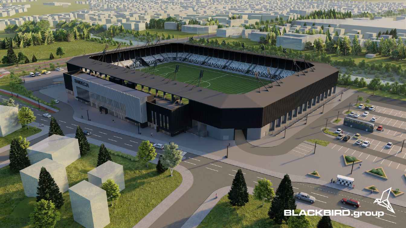 Design of Sandecja Stadium from 2023