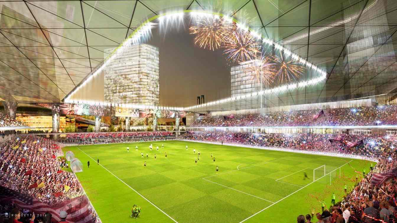 Design of Detroit MLS Stadium