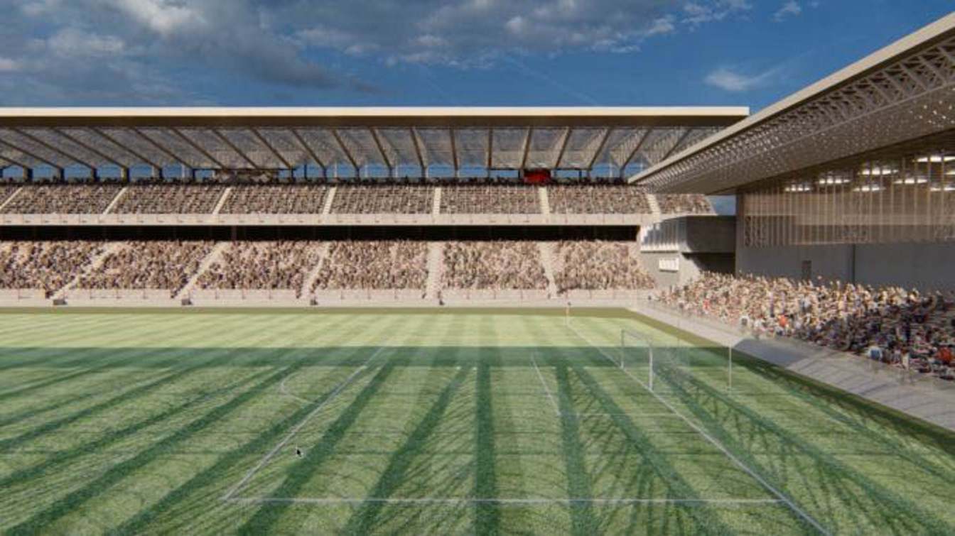 Redevelopment design of stadium from 2019