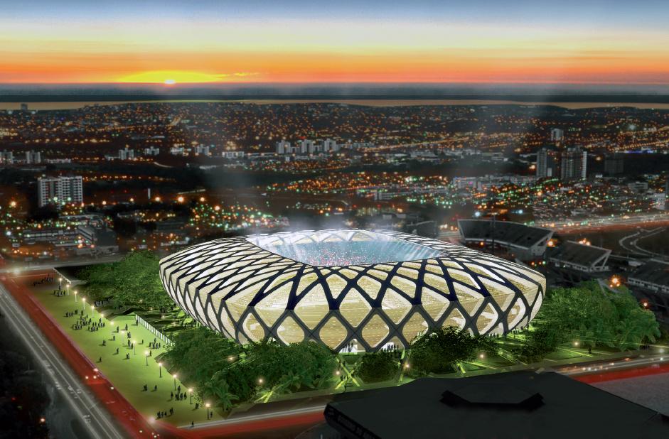 Arena Amazônia in Manaus .Capacity 46000 : Design-wise, the