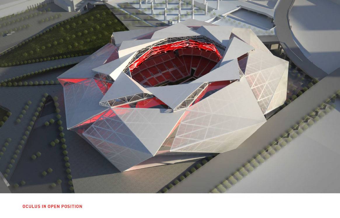 Here's the plan for the Mercedes-Benz Stadium roof during the