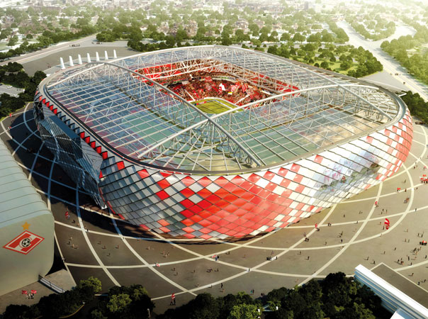 Spartak Stadium or Otkritie Arena in Moscow Editorial Stock Image