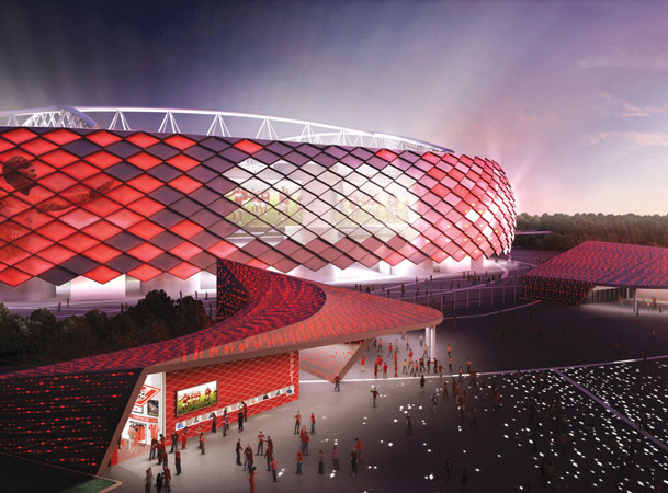 Spartak Stadium or Otkritie Arena in Moscow Editorial Stock Image