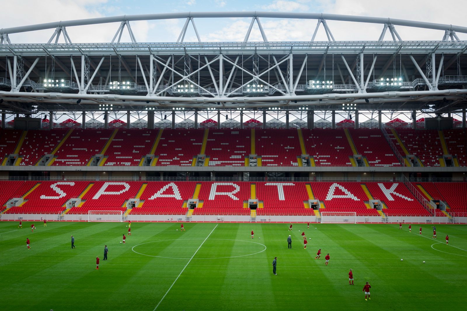 Freeway Intersection and Football Stadium Spartak Moscow Otkritie