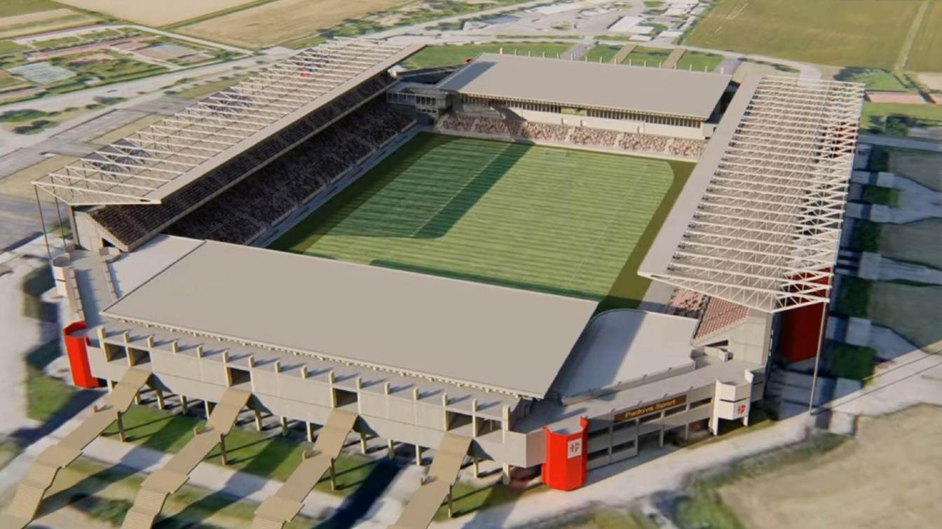 Redevelopment design of stadium from 2019