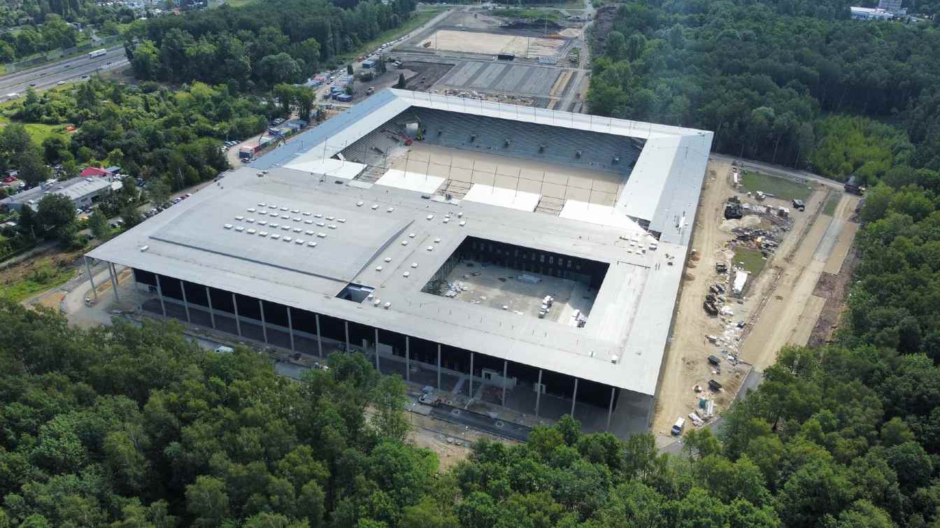 Construction of GKS Katowice's new stadium