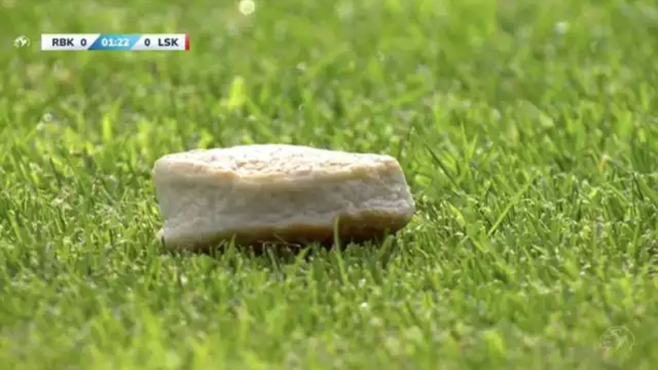 Fish cake on the pitch