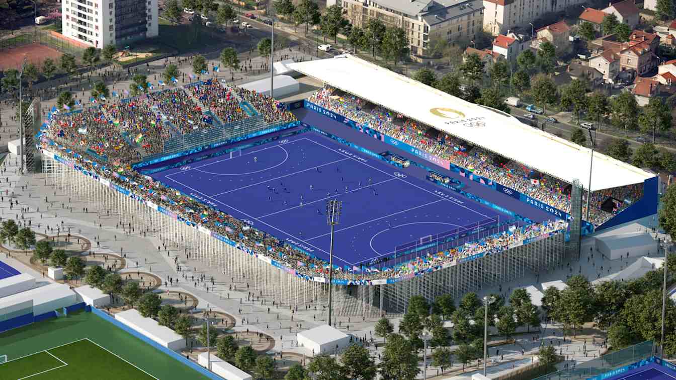 Stadium in Colombes during Olympic Games  2024