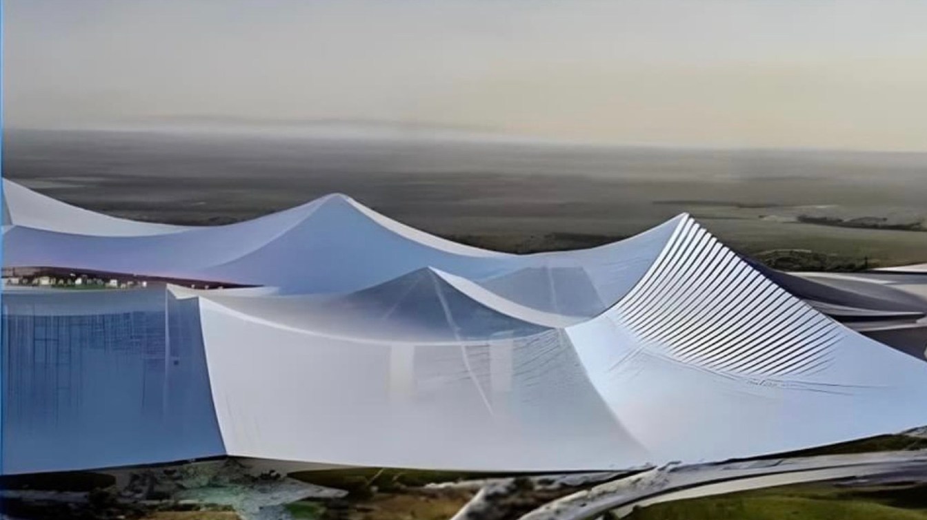 Visualization of the largest football stadium in the world in Casablanca