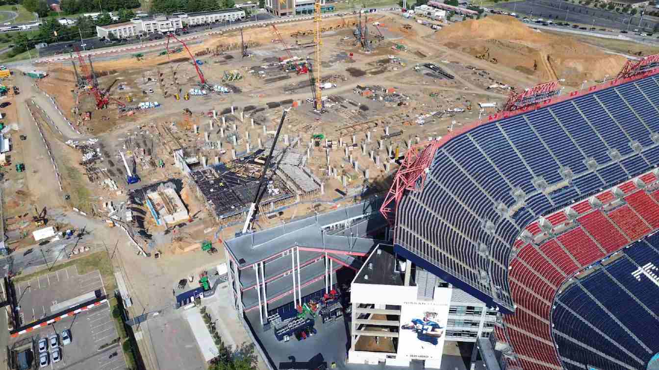 Construction of New Nissan Stadium