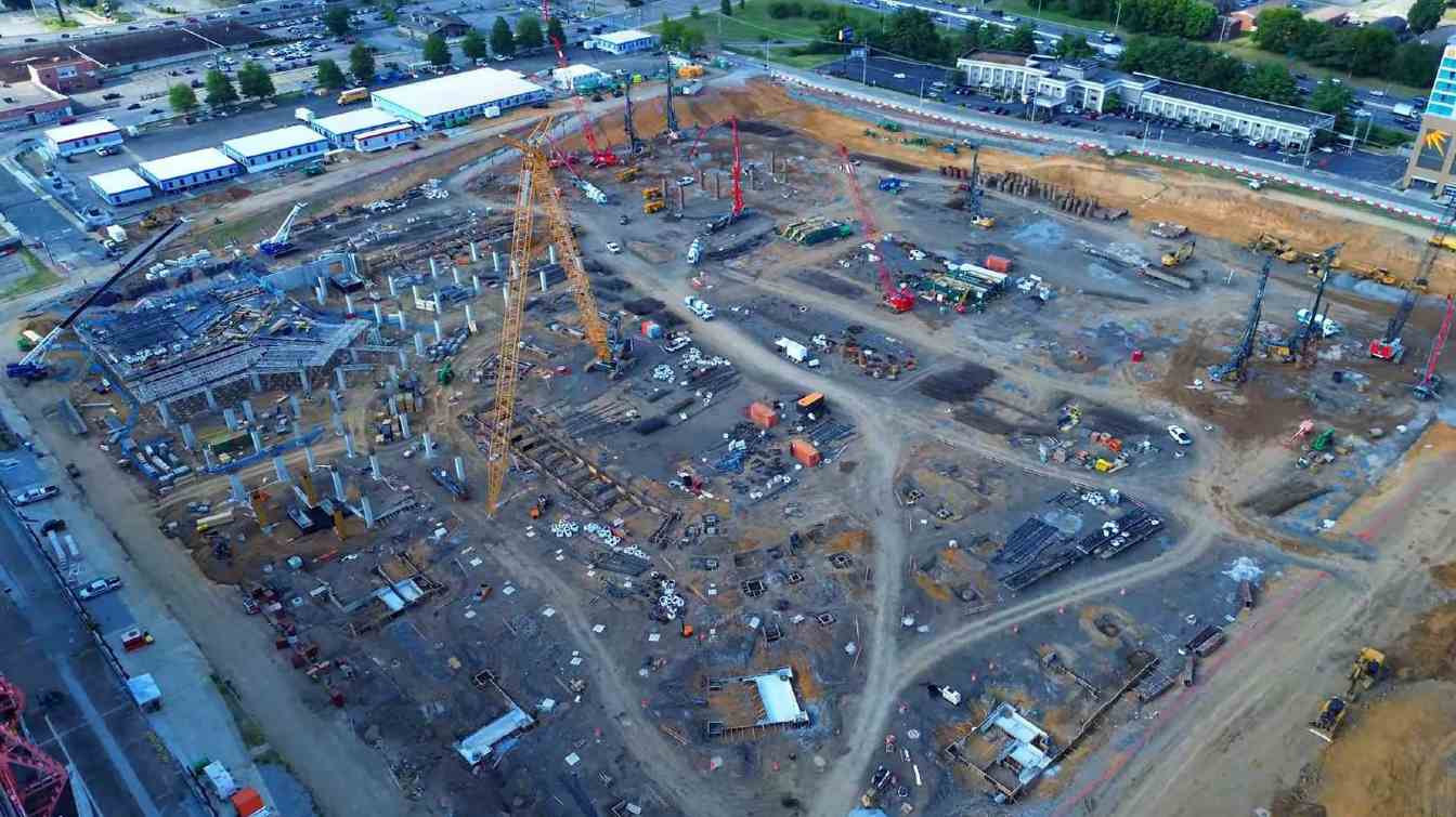 Construction of New Nissan Stadium