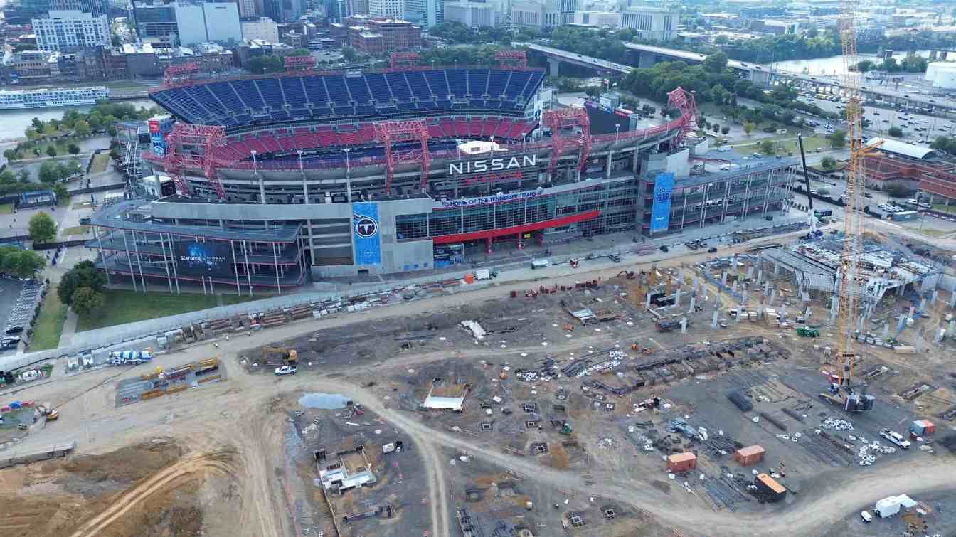 Construction of New Nissan Stadium