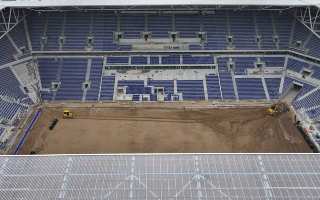 England: Work on Everton Stadium pitch. What revenue will new facility generate?