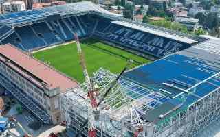 Italy: Second “americana” beam in place. Gewiss Stadium renovation nearly complete