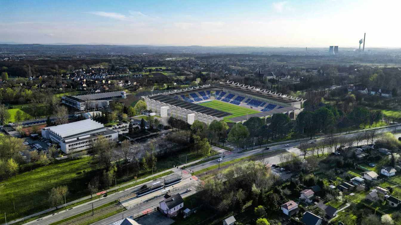 Design of the Hutnik Kraków Municipal Stadium