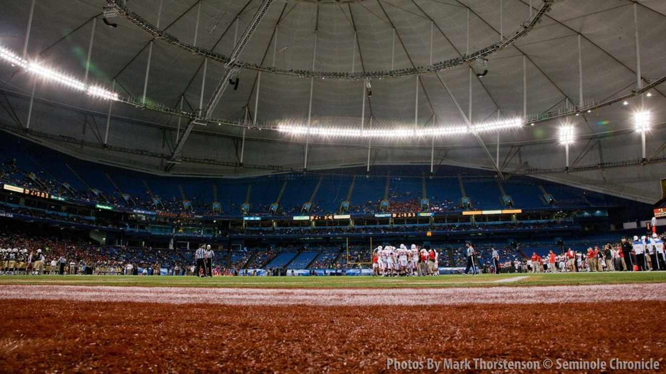 Tropicana Field, devastated by hurricane Milton