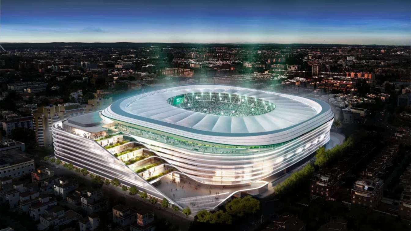 The new building adjacent to Estadio Benito Villamarín will serve as a hotel, the club’s clinic, and office space.
