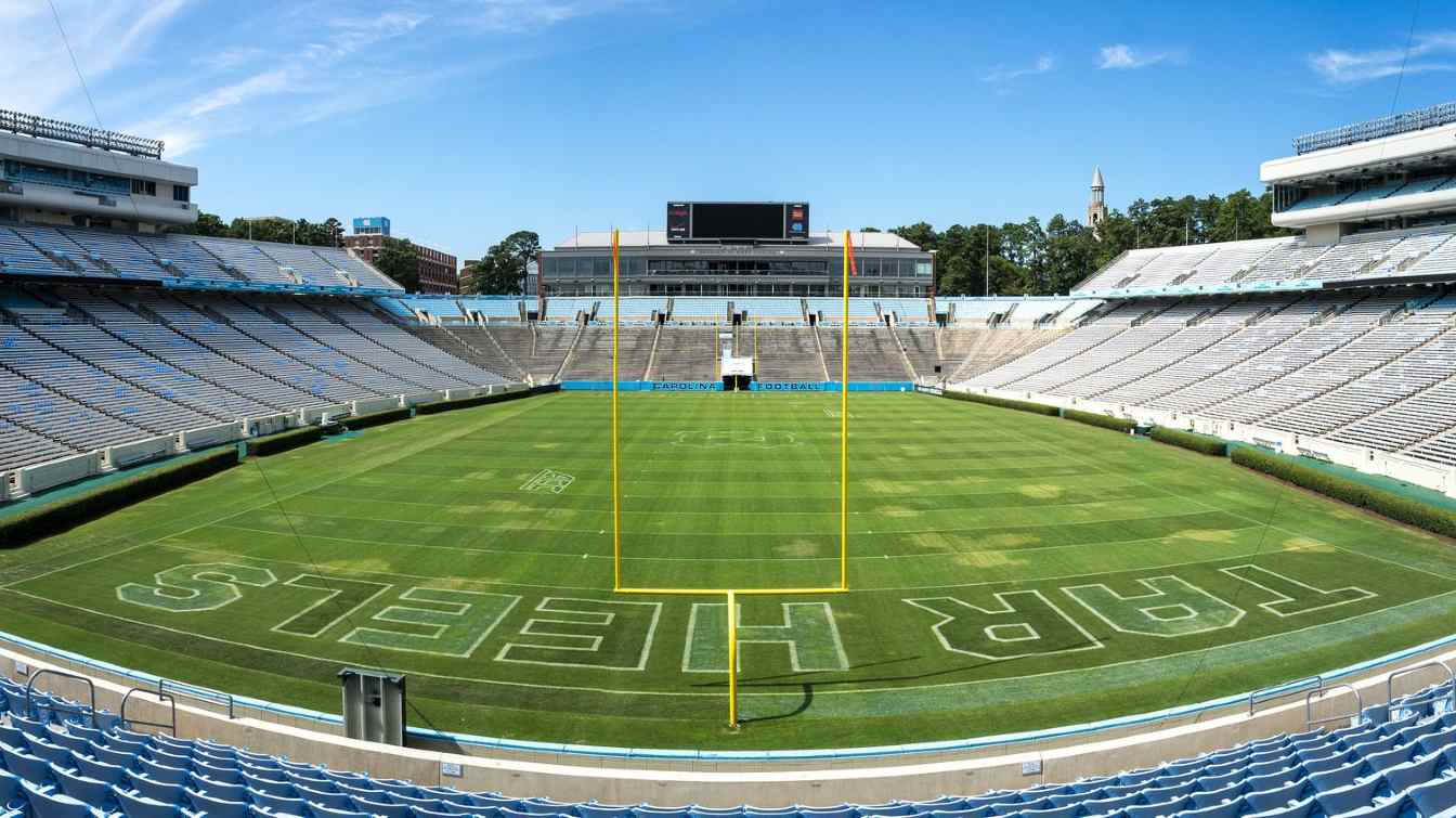 The stadium bears the name of the Kenan family, which financed the construction of the venue and some of its modernisations