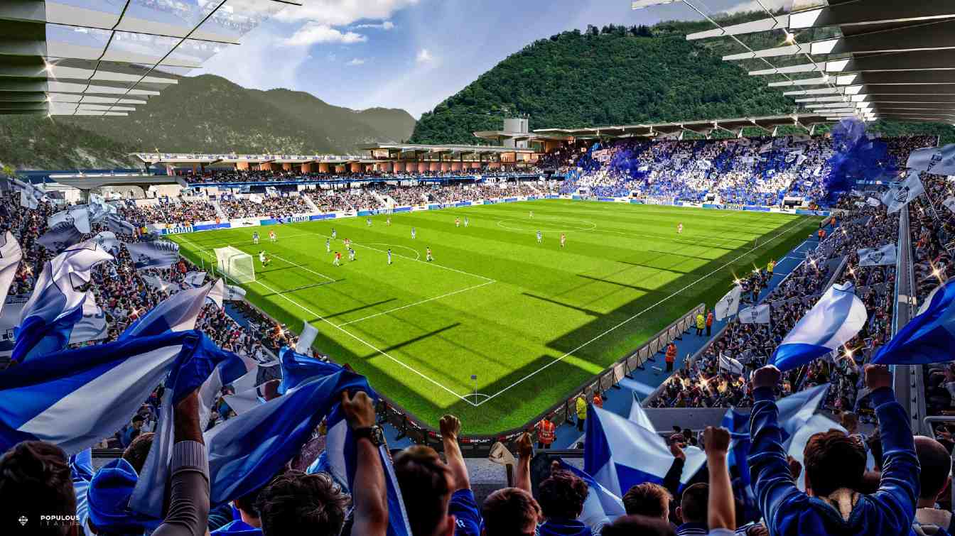 The new stadium in Como will have a capacity of 15,000 spectators.