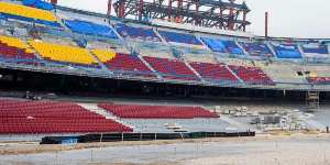 Spain: The pitch at Camp Nou coming soon! A large crew working 24/7