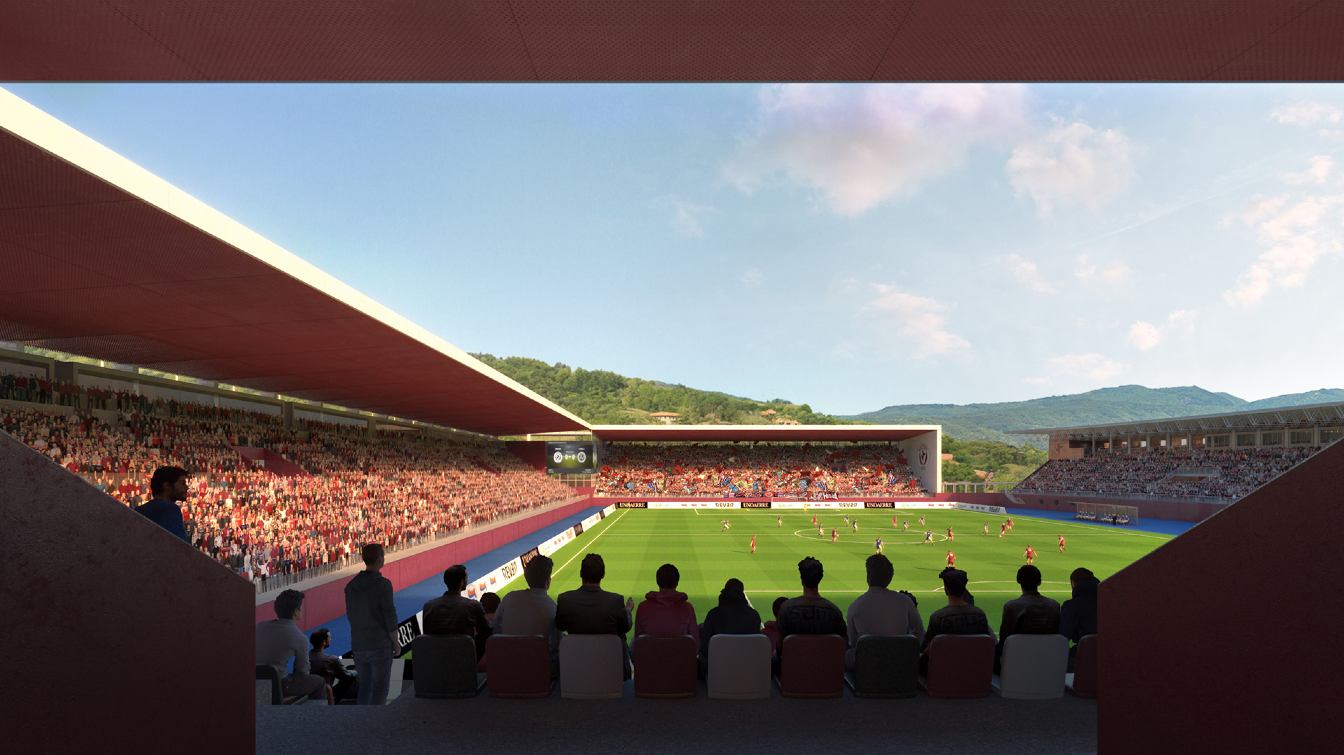 The new stadium in Arezzo