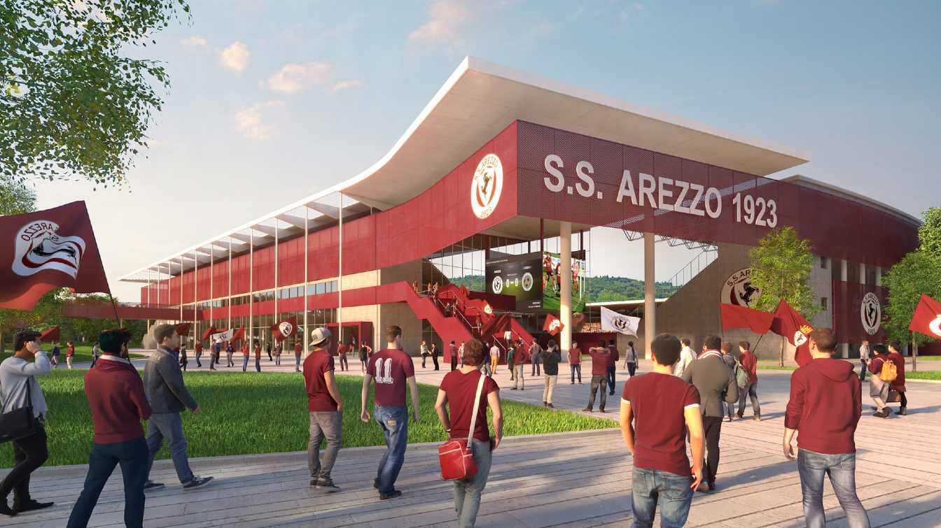 The new stadium in Arezzo