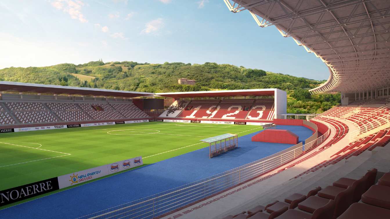 The new stadium in Arezzo