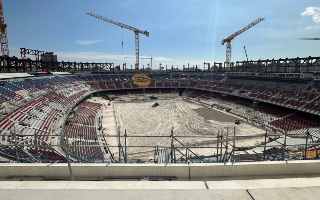 Spain: Camp Nou under construction 24 hours a day, four days a week