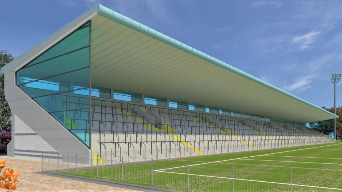 Design of modern stadium in Dundalk