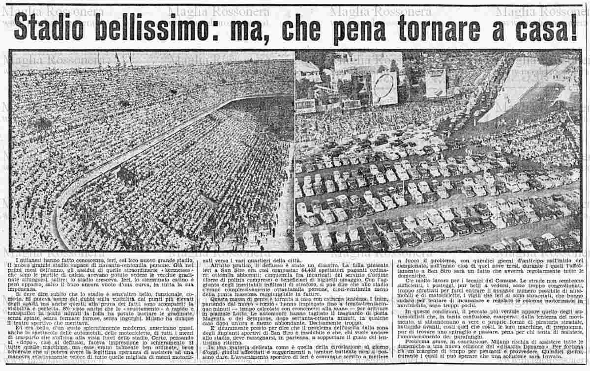 Archive photo from 1955 from San Siro