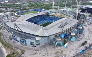 England: The pinnacle of the new stand at Etihad Stadium has been reached