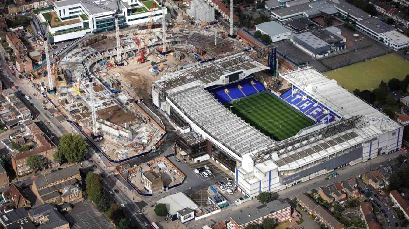 The demolition of White Hart Lane began from one of the corners of the stadium.