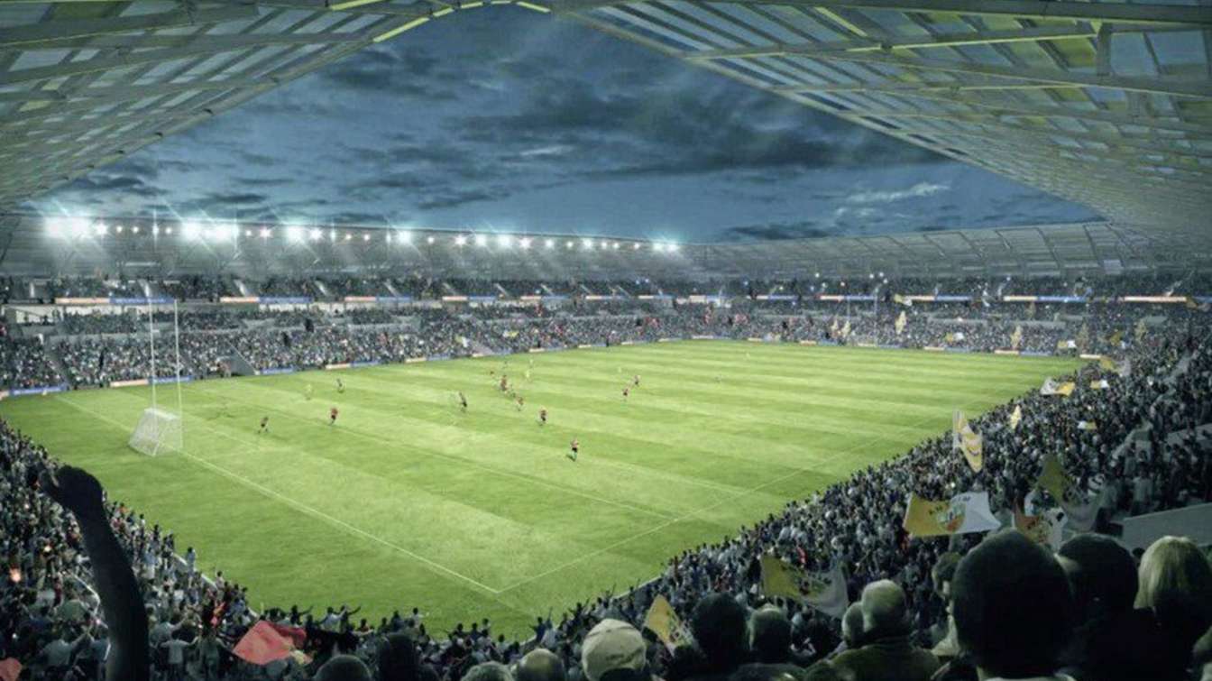 The main purpose of the new Casement Park is to host Gaelic sports, including Gaelic football, hence the raised posts in the visualisation.