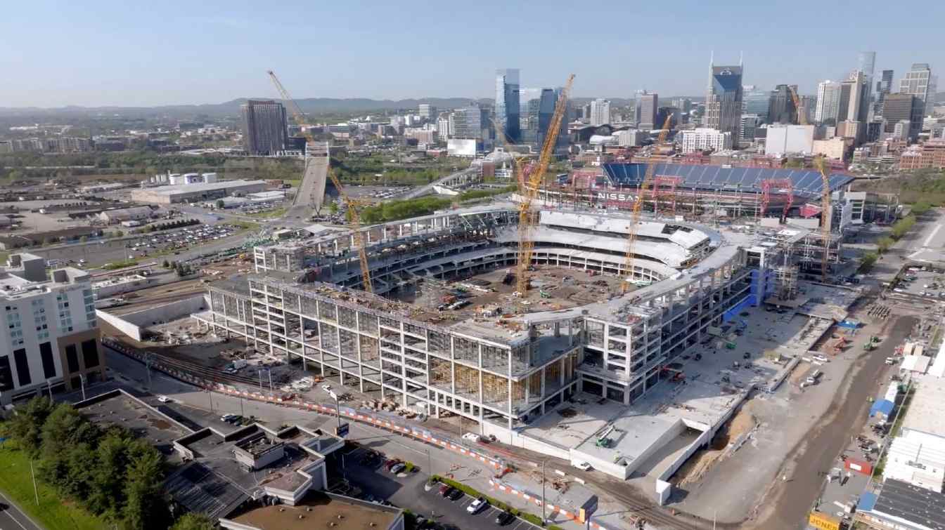 Construction of New Nissan Stadium