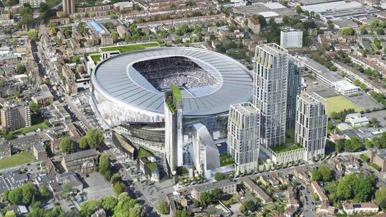 The Tottenham Hotspur Stadium project originally included plans to develop the south side of the venue into a residential and commercial complex, but this was never carried out.