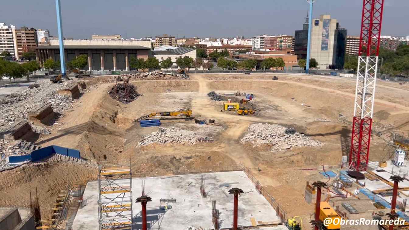 Spain: Lamp posts, the only thing left of the old Romareda