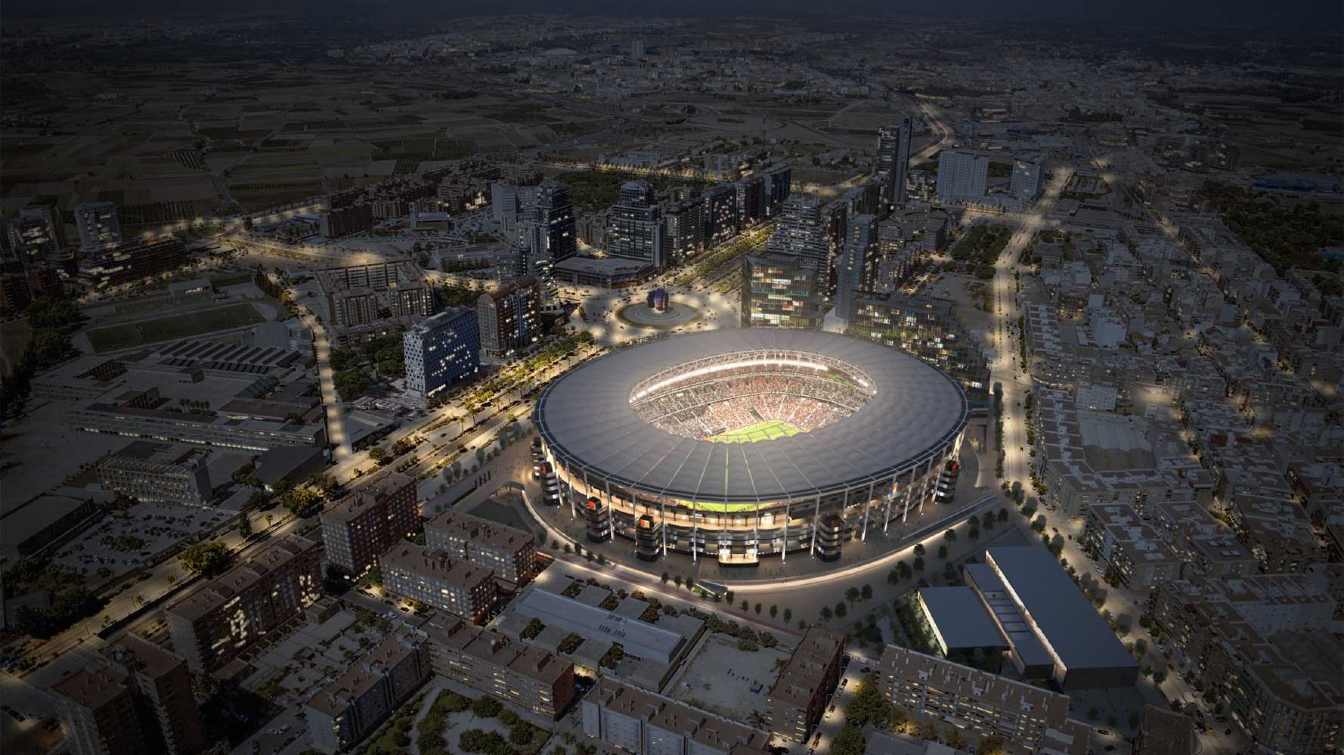 Once completed, Nou Mestalla will be the 4th largest in Spain.