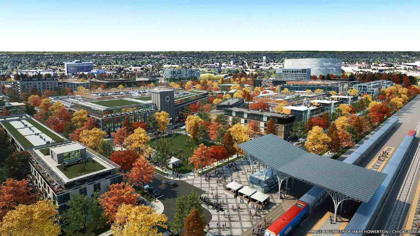 Design of New Chicago Bears Stadium in Arlington Heights