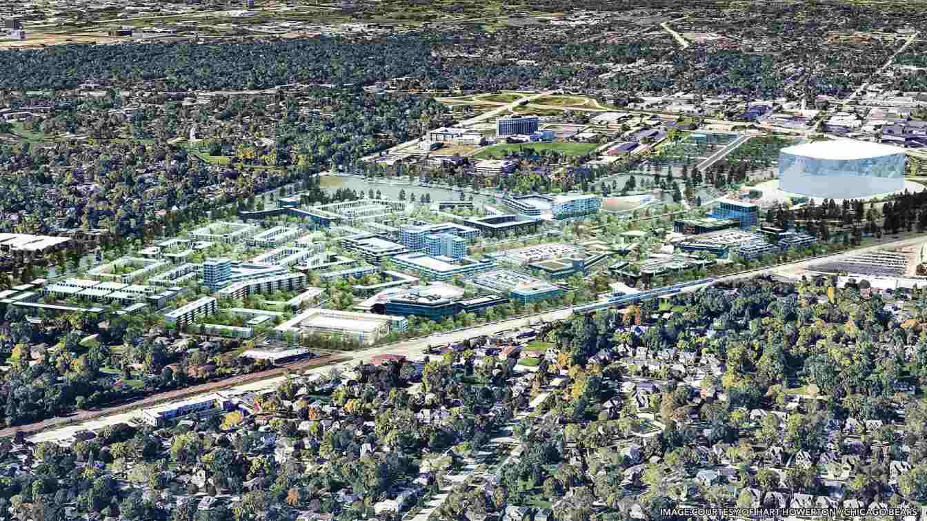 Design of New Chicago Bears Stadium in Arlington Heights