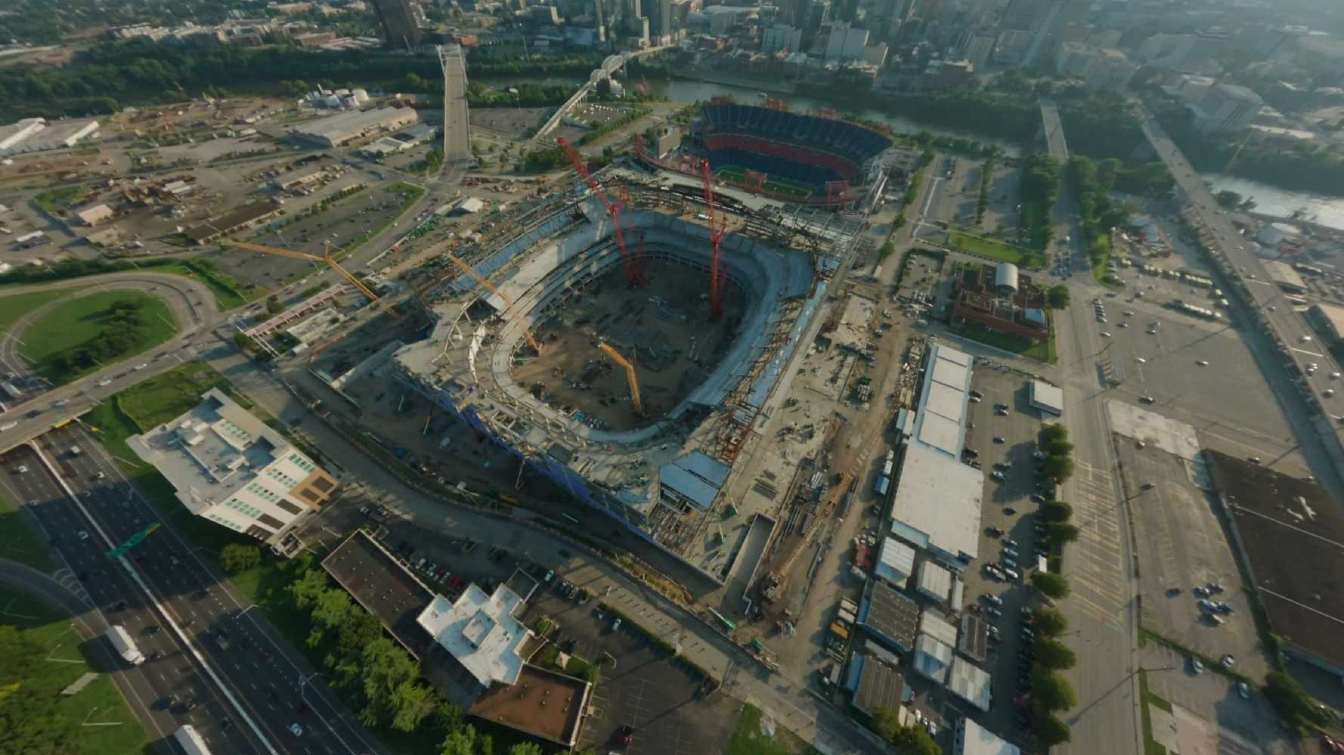 Construction of New Nissan Stadium