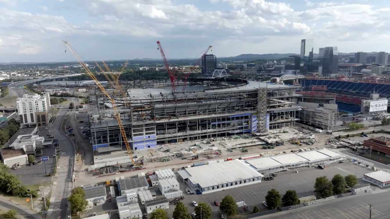 Construction of New Nissan Stadium