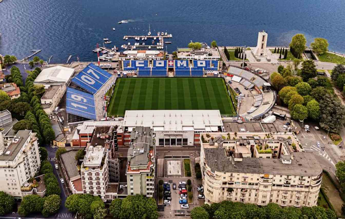 Stadio Giuseppe Sinigaglia is one of the most picturesquely located stadiums in the world.