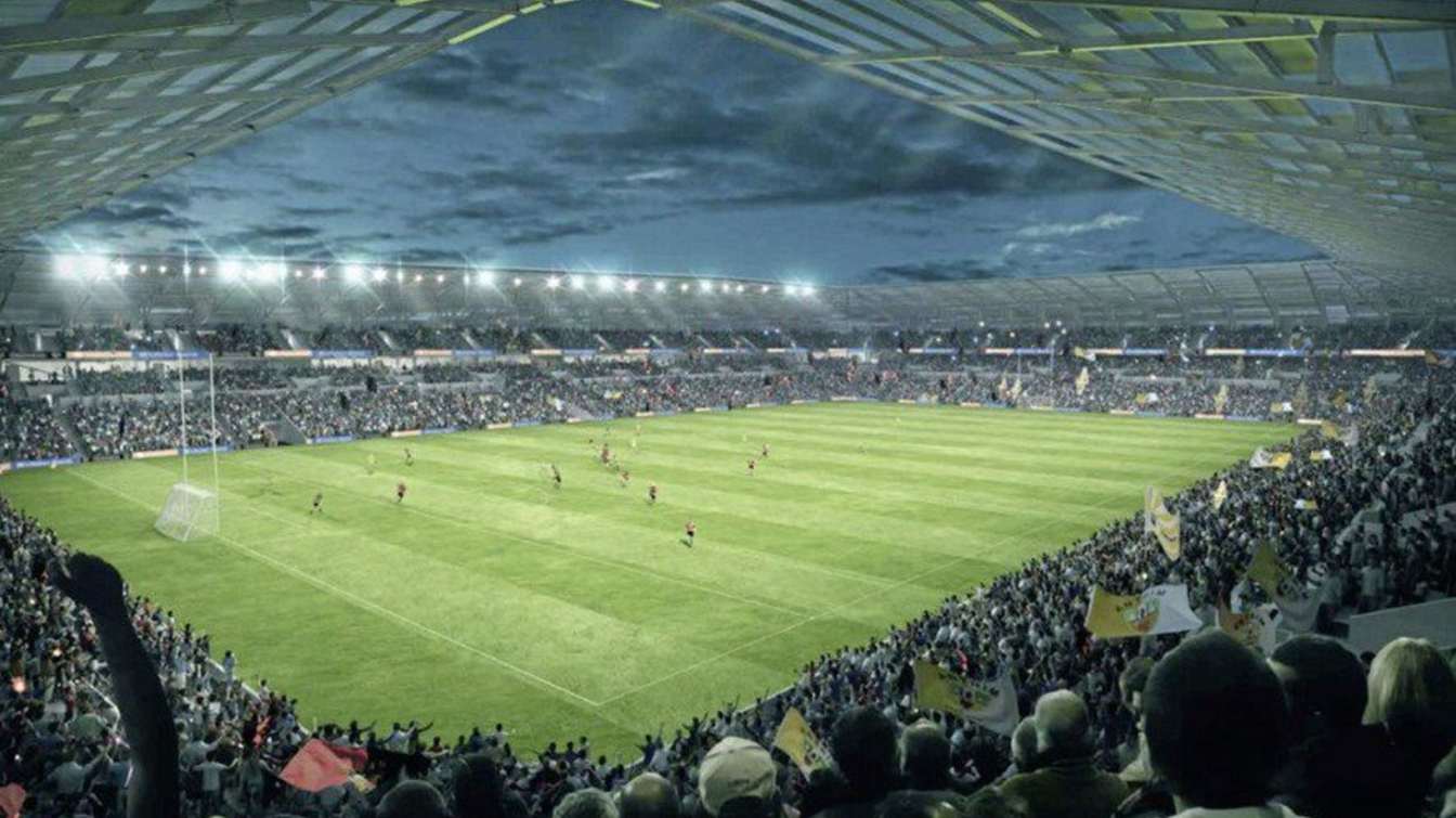 The modified version of the Casement Park project, approved in 2021, provides for a stadium with a capacity of 34,500 spectators.