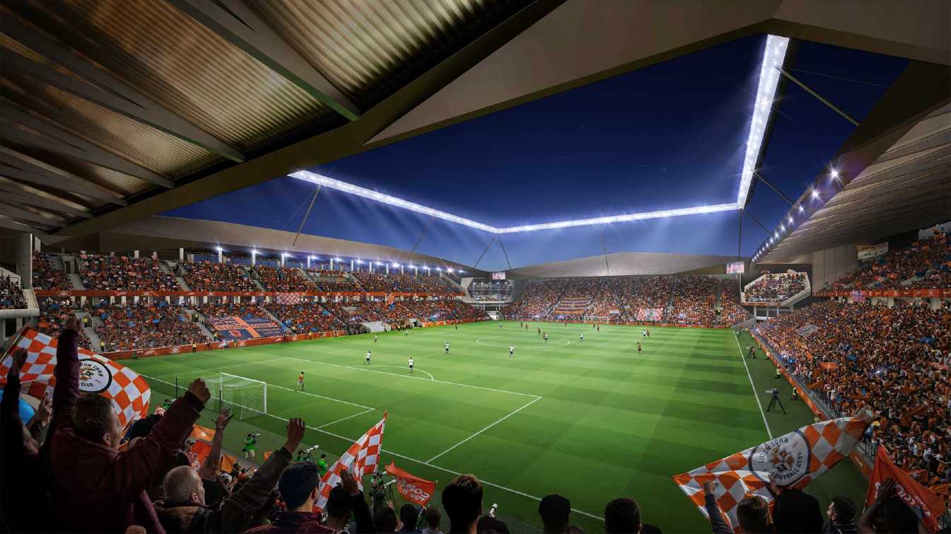 Luton Town's new stadium will have a capacity of around 25,000 fans.