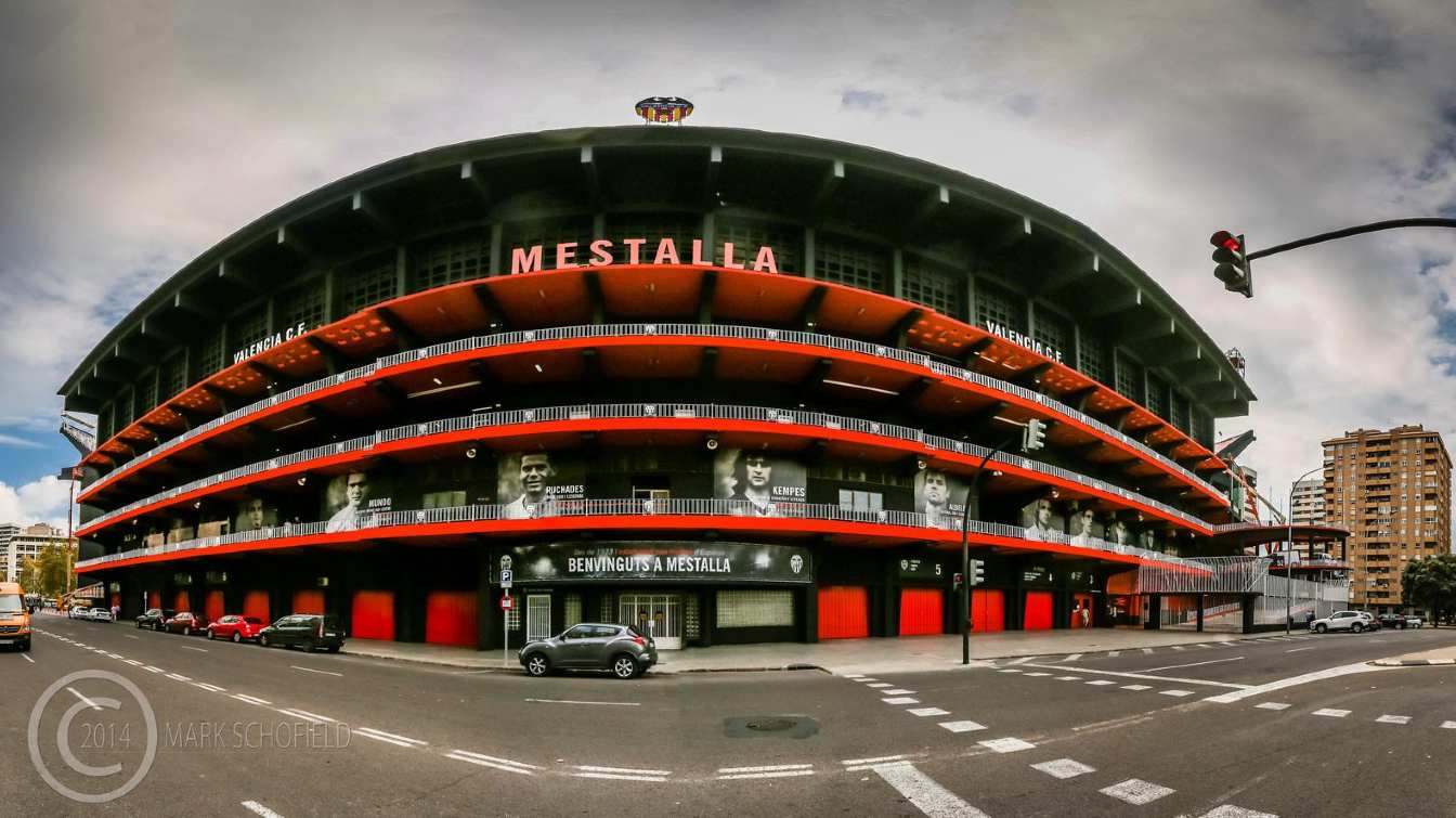 The Mestalla is the true home of Valencia CF, known for its location among other buildings and steep stands.