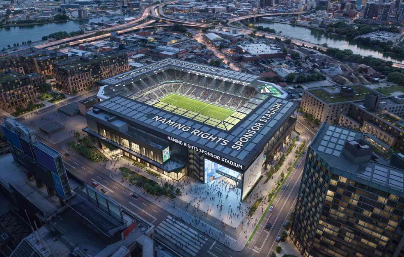 Fans will watch football matches at the Olympics at a new stadium in New York.
